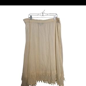 Charlie Paige Cream Maxi Skirt